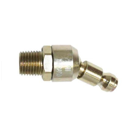 Interstate Pneumatics 1/4 Inch Automotive Steel Swivel Coupler Plug x 1/4 Inch Male NPT CPAS441